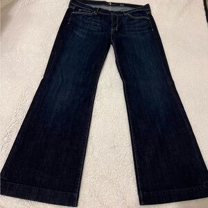 7 For All Man Kind DOJO Trousers White Pocket 7s